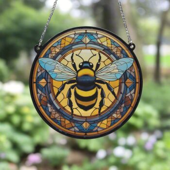 Bee Stained Glass Effect Suncatcher, 2 of 3