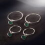 October Birthstone Hoop Earrings With Tourmaline Charm In Silver, thumbnail 2 of 4