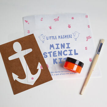 Peace Sign Mini Fabric Ink Stencil Kit, 6 of 12