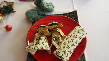 Cream Holly Reusable Pullable Christmas Crackers, 2 of 8