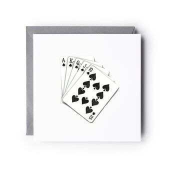 Playing Cards – Hand Drawn Casino Greeting Card Illustration, 2 of 6