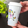 Personalised Dabbing Unicorn Coffee Mug, thumbnail 1 of 4