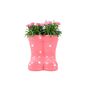 Pink Polka Dot Wellies Planter With Dianthus Plant, thumbnail 1 of 5