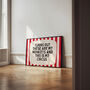 Turns Out These Are My Monkeys Landscape Wall Print | Red And Cream Stripe, thumbnail 1 of 3