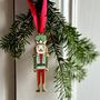 Nutcracker Enamel Christmas Tree Decoration, thumbnail 8 of 9