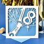 Champagne Bottle Personalised 18th Birthday Card, thumbnail 2 of 4