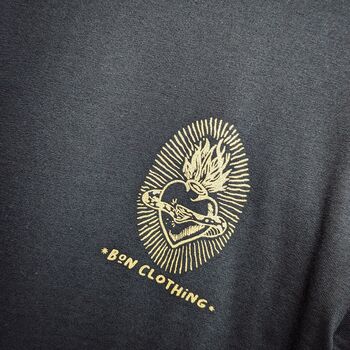 Organic Oversized T Shirt 'Guarded Sacred Heart', 3 of 3