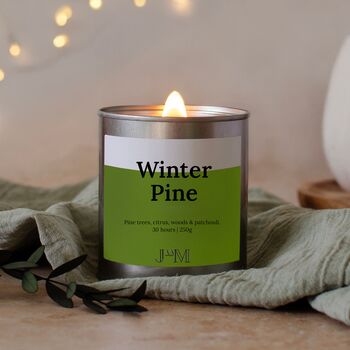 Winter Pine Wood Wick Christmas Candle, 5 of 7