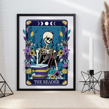 Tarot Style Typographical Print The Reader, 3 of 7