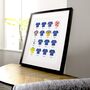 Chelsea Classic Retro Football Kits Team Print, thumbnail 3 of 4