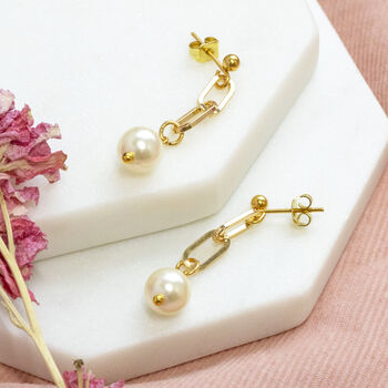Chunky Chain Pearl Jewellery Set, 6 of 9
