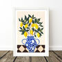 Vase Of Lemons Still Life Print, thumbnail 5 of 8