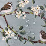 Orchard Blossom Duck Egg Water Resistant Garden Cushion, thumbnail 3 of 3