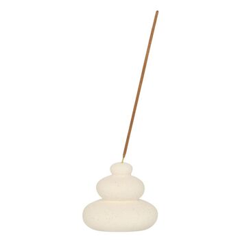 Cream Speckle Balancing Stones Incense Stick Holder, 2 of 3