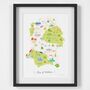Map Of Wiltshire, thumbnail 2 of 9