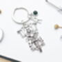 Motorbike Personalised Skeleton Keyring Biker Gift, thumbnail 3 of 8