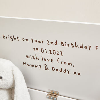 Personalised Large White Star Toy Box, 2 of 4