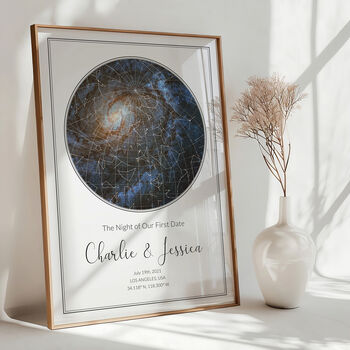 The Night We Met Personalised Star Map Print Dating Couples Gift, 2 of 12