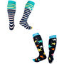 Gift Set Of Two Pairs Of Squelch Adult Socks Stars, thumbnail 2 of 4