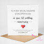 Personalised 1st Anniversary Card For Daughter And Daughter In Law, thumbnail 2 of 6
