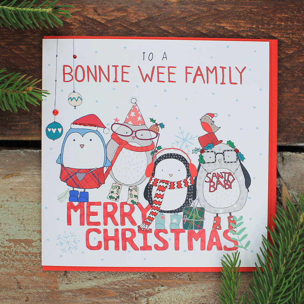 Pack Of Five Scottish Theme Christmas Cards By Molly Mae ...