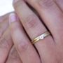 Dainty Gold And Diamond Engagement Ring, thumbnail 3 of 6