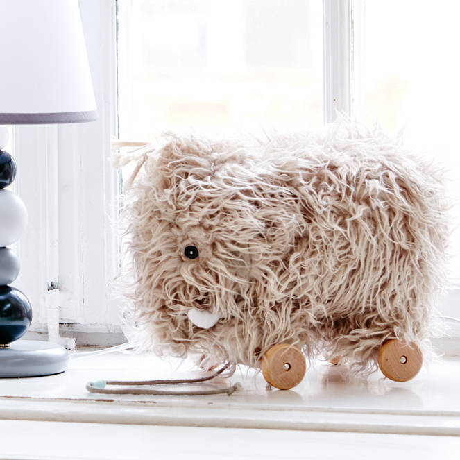 Woolly Mammoth Pull Along Toy, 1 of 2