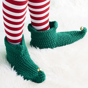 Crocheted Christmas Elf Boots, 6 of 10
