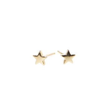 Heart Or Star Stud Earrings In 14ct Gold, 3 of 6