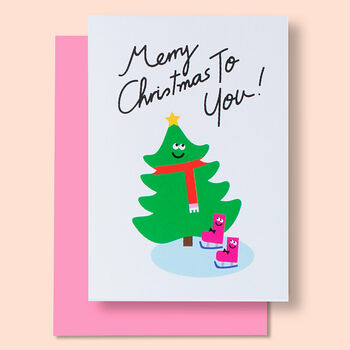 Cute Packs Of Christmas Card Cool Merry Christmas Trees, 2 of 4