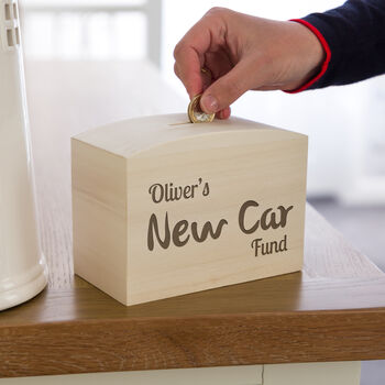 Personalised Car Fund Money Box, 4 of 4