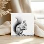 Red Squirrel Woodland Greetings Greeting Card, thumbnail 1 of 5