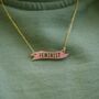 Feminist Scroll Necklace Stocking Fillers, thumbnail 1 of 2