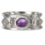 Sterling Silver Mixed Gemstone Drum Ring, thumbnail 4 of 10