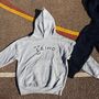 Leiho Varsity Print Grey Hoodie, thumbnail 1 of 4