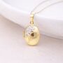 Personalised 9ct Mixed Yellow Gold Oval Mum Locket Necklace With Photos, thumbnail 1 of 7