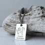 Hand And Footprint Silver Tag Necklace, thumbnail 2 of 6
