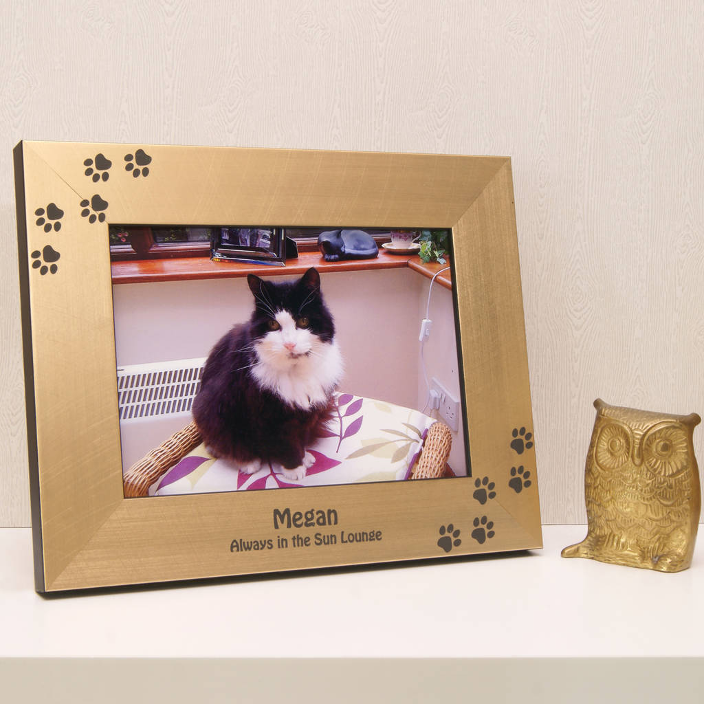 personalised paw print photo frame by urban twist
