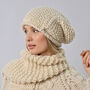 Sunday Scarf And Beanie Hat Easy Knitting Kit, thumbnail 4 of 10