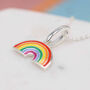 Silver Plated And Enamel Rainbow Necklace, thumbnail 2 of 2