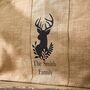 Personalised Stag Jute Log Bag, thumbnail 3 of 6