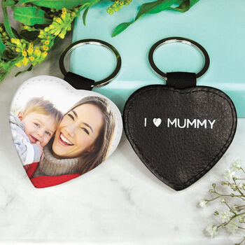 Personalised Mum Photo Heart Keyring, 3 of 4