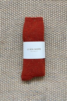 Gingerbread Red Snow Socks, 2 of 5