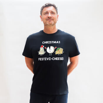 Funny Cheese Men's Christmas T Shirt, 3 of 5