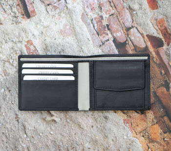 Personalised Leather Wallet Notecase Men's Rfid Safe, 3 of 6