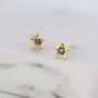 Tiny Amethyst Purple Cz Star Stud Earrings, thumbnail 3 of 11