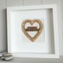First Wedding Anniversary Personalised Oak Heart, thumbnail 2 of 2