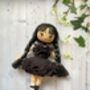 Wednesday Addams Doll, Handmade Crochet Doll, thumbnail 6 of 8