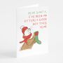 'Otterly Good Boy' Otter Christmas Card, thumbnail 3 of 5