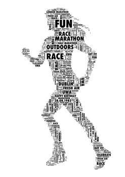 Runner, Personalised Sportsman/Woman Word Art, 2 of 3